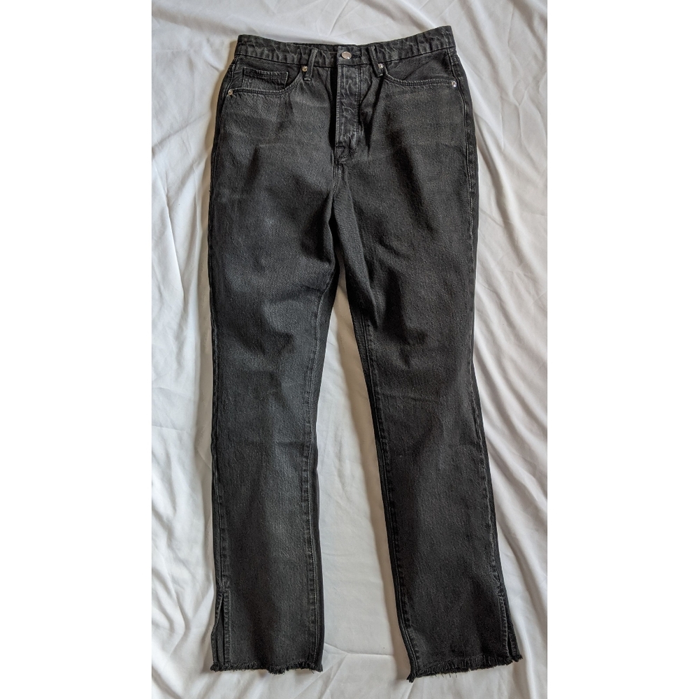 Good American Good Boy Fray Hem Tall Denim NWOT